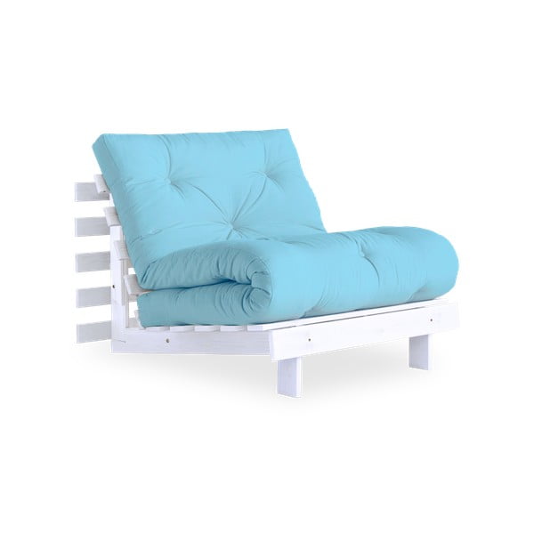 Fotelja s nekoliko položaja Karup Design Roots White / Light Blue