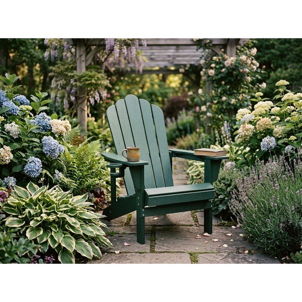 Zelena plastična vrtna fotelja Adirondack – Bonami Selection-image-1
