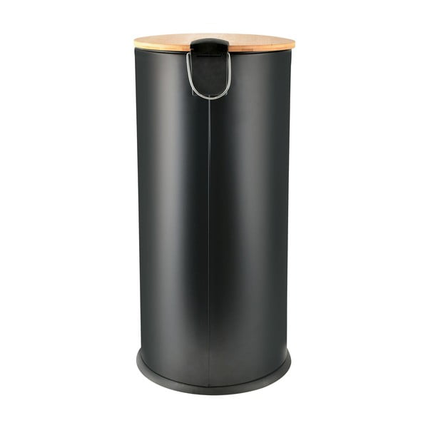 Mat crna željezna kanta za smeće s pedalom 30 l   Adonis – Spirella-image-4