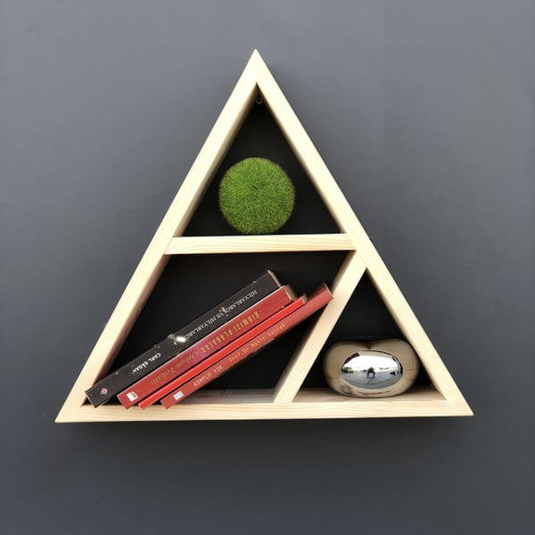 Zidna drvena polica Simple Triangle-image-3