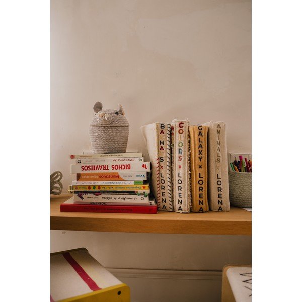 Siva tekstilna dječja kutija za pohranu ø 15x15 cm Mini Renata the Rat – Lorena Canals-image-2