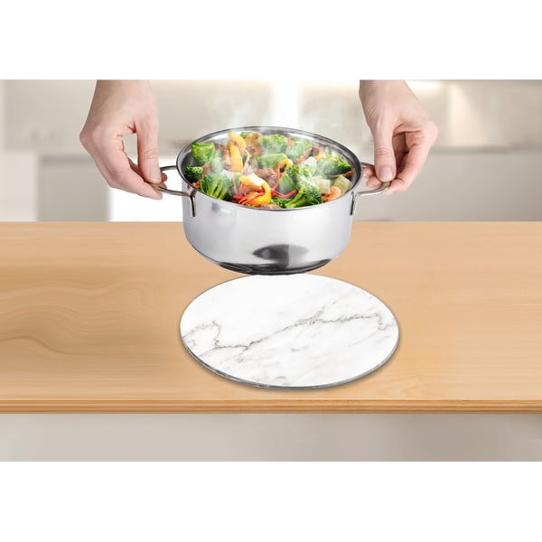 Staklenpodloška za posude Wenko Marble, ø 20 cm-image-3