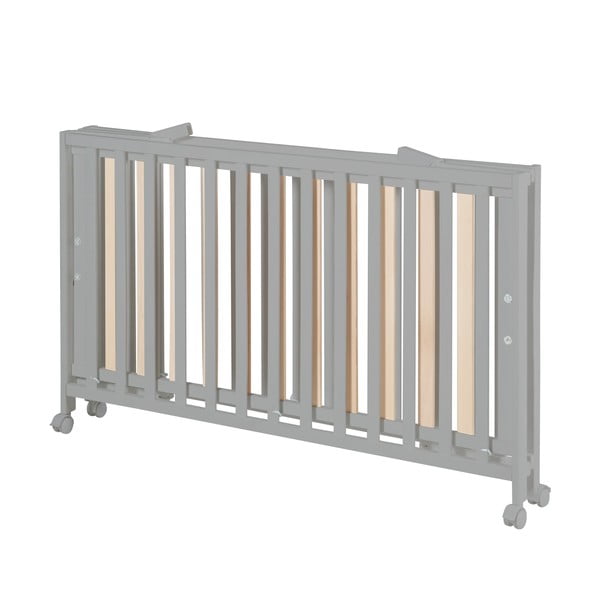 Sivi dječji krevet na kotačićima/sklopivi 60x120 cm Fold up – Roba-image-3
