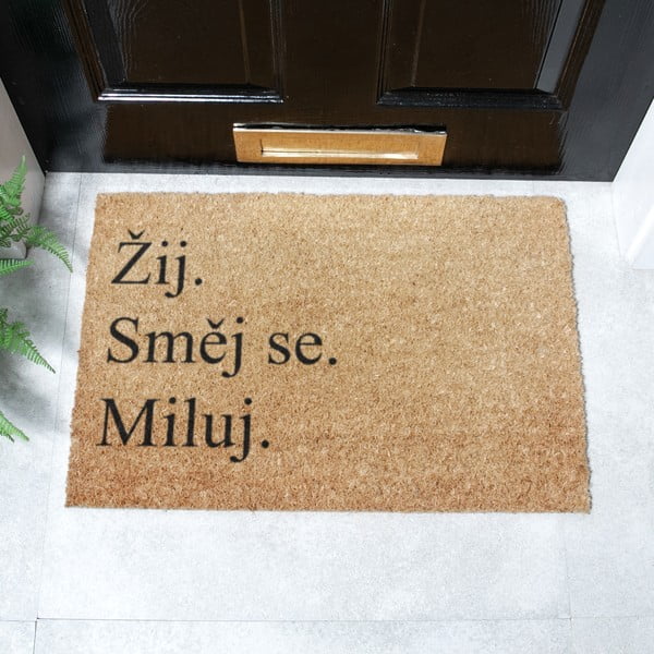 Otirač od kokosovih vlakana 40x60 cm Žij a Miluj – Artsy Doormats-image-2