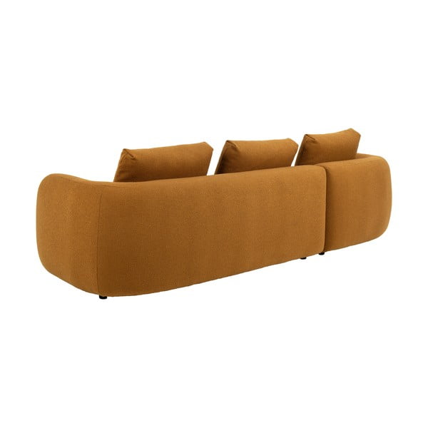 Senf žuta kutna garnitura od bouclé tkanine (s desnim kutom) Imola – Bonami Selection-image-3