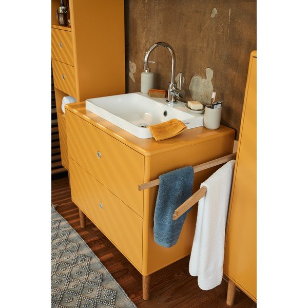 Senf žuti ormarić za umivaonik bez slavine 80x62cm - Tom Tailor Color Bath-image-1