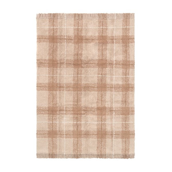 Svijetlo ružičasti periv/ručno rađen pamučan tepih 140x190 cm Tartan Rose – Lorena Canals