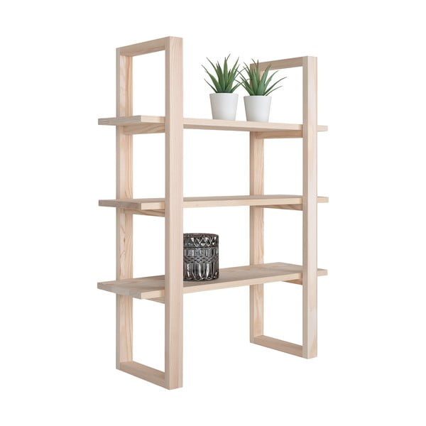 Polica s više razina od masivne paulovnije u prirodnoj boji 48 cm Santiago – House Nordic-image-2