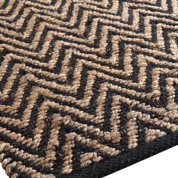 Crni/u prirodnoj boji tepih 120x170 cm Zigzag – douceur d'intérieur-image-3