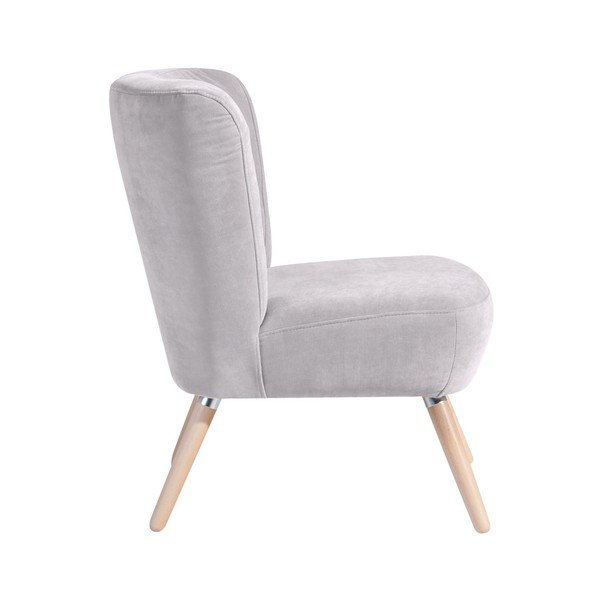 Svijetlo siva fotelja Max Winzer Neele Velur-image-1