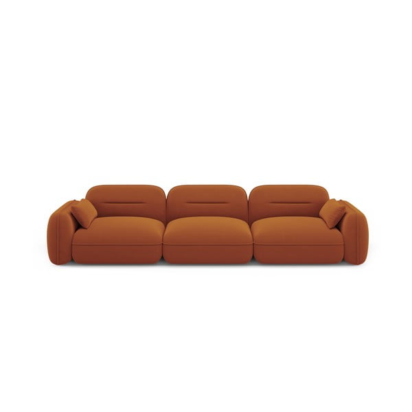 Narančasta baršunasti sofa 320 cm Audrey – Interieurs 86
