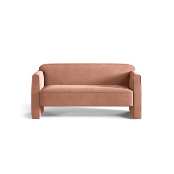 Ružičasta baršunasti sofa 140 cm Abby – Micadoni 