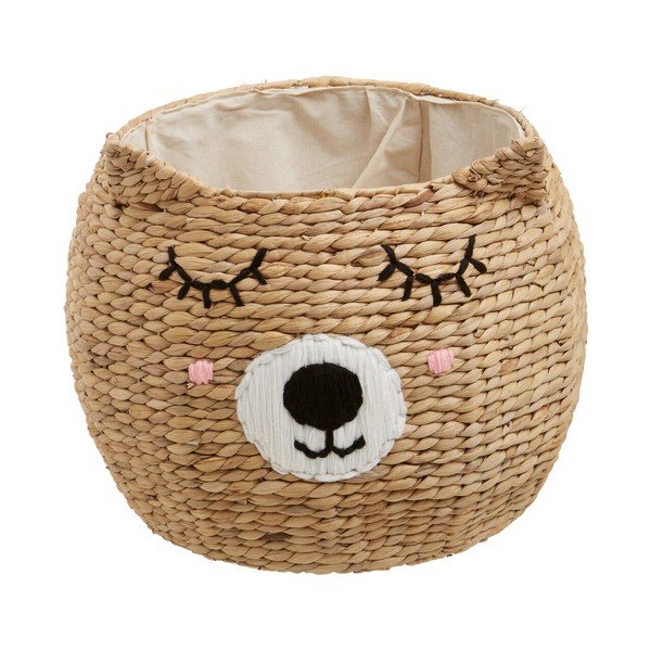 Dječja kutija za pohranu od vodenog zumbula u prirodnoj boji ø 49x40 cm Lidi Cat Face – Premier Housewares