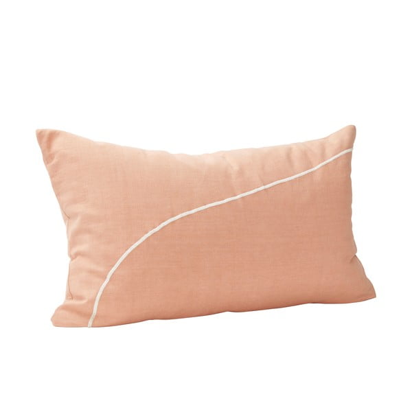 Ružičasti pamučni jastuk Hübsch Rose, 80 x 50 cm