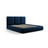 Tamno plavi baršunasti tapecirani bračni krevet s prostorom za odlaganje s podnicom 140x200 cm Brody – Mazzini Beds
