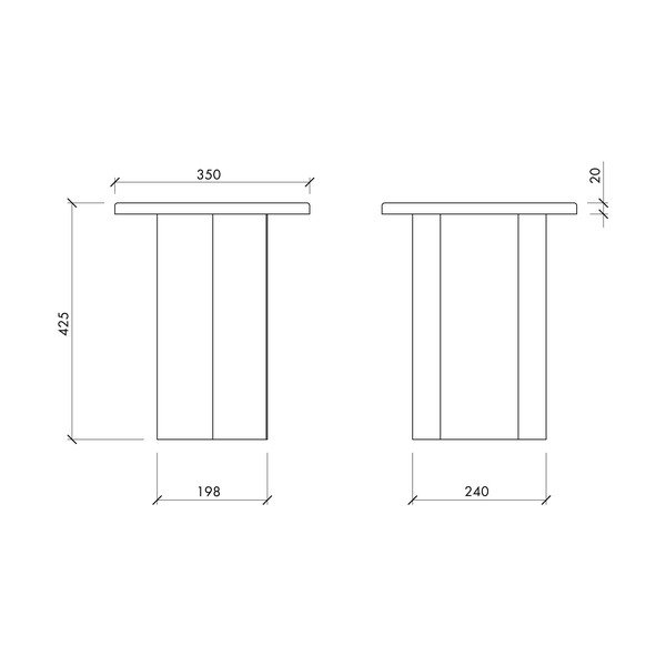 Metalni okrugao pomoćni stol ø 35 cm Sato – noo.ma-image-3