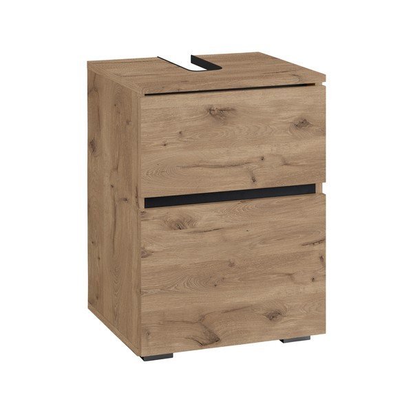 Ormarić za ispod umivaonika u dekoru hrasta u prirodnoj boji 40x55 cm Wisla – Støraa-image-1