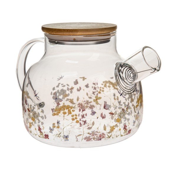 Stakleni čajnik 1 l Flowers – Dakls