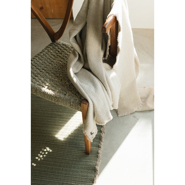 Krem pamučna deka 130x180 cm Handloom – Lorena Canals-image-1