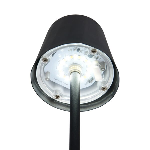 Mat crna LED stolna lampa s metalnim sjenilom (visina 21 cm) Diaz – Reality-image-4