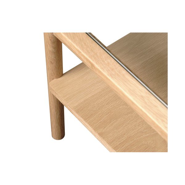 Stakleni stolić za kavu u prirodnoj boji 60x120 cm Elba – Unique Furniture-image-3