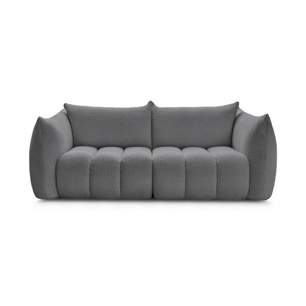 Siva sofa od bouclé tkanine 234 cm Azra – Bobochic Paris