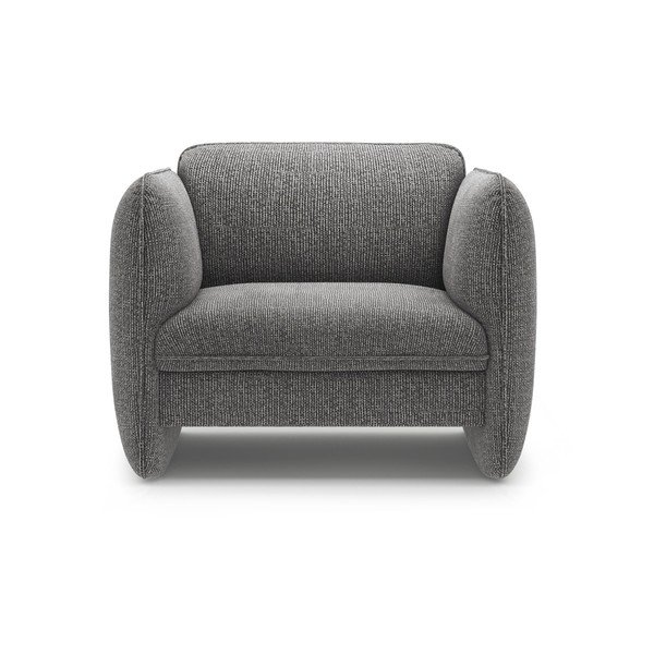 Tamno siva fotelja od šenila Georgia – Micadoni -image-2