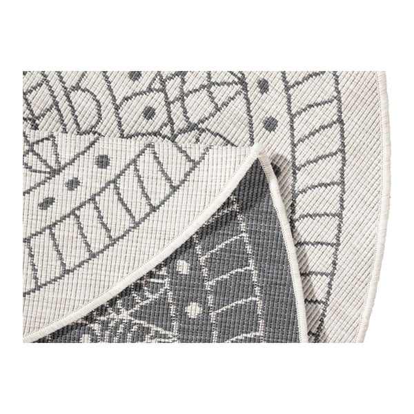 Sivo-krem vanjski tepih NORTHRUGS Porto, ø 200 cm-image-3