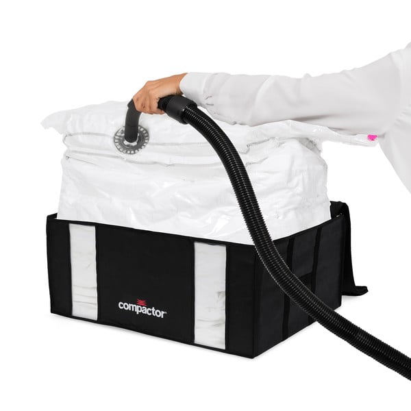 Vakuumske/ojačane tekstilne kutije za pohranu odjeće u setu 2 kom 50x65x27 cm Black Edition – Compactor-image-3