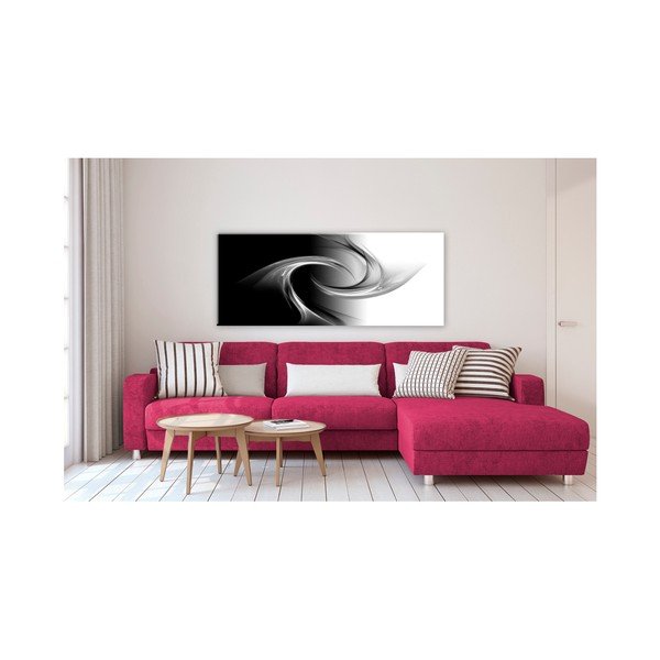 Slika Styler Glasspik Abstraction B&W, 50 x 125 cm-image-1