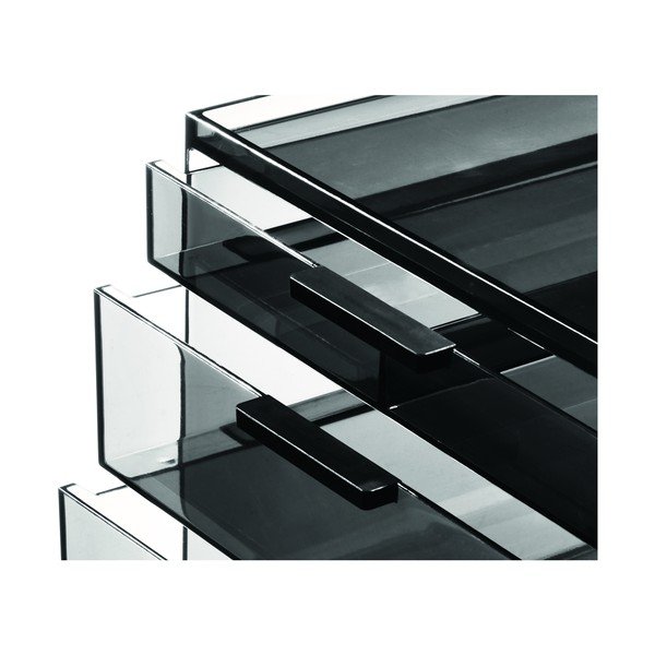 Mat crni kupaonski kozmetički organizator od reciklirane plastike - iDesign-image-4