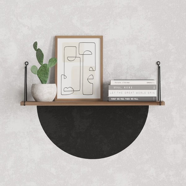 Polica u dekoru oraha u prirodnoj boji 72 cm Armoni – Kalune Design-image-1