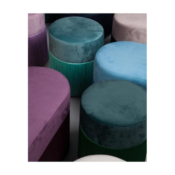 Ljubičasti puf sa baršunastim pokrivačem Velvet Atelier-image-4