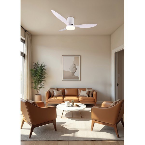 Mat bijela LED stropna svjetiljka ø 132 cm Göteborg – Reality-image-1