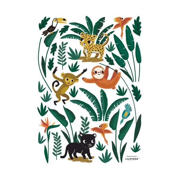 Naljepnice 30x42 cm Jungle Animals – Lilipinso