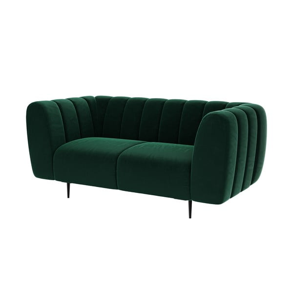 Tamnozelena baršunasta sofa Ghado Shel, 170 cm-image-3