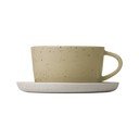 Set od 2 bež keramičke šalice za čaj s tanjurićima Blomus Sablo, 150 ml