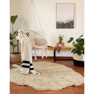 Kaki zeleni periv/ručno rađen pamučan dječji tepih 120x180 cm Monstera Olive – Lorena Canals