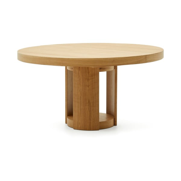 Okrugao proširiv blagovaonski stol s dodatnom pločom u dekoru hrasta ø 150 cm Artis – Kave Home