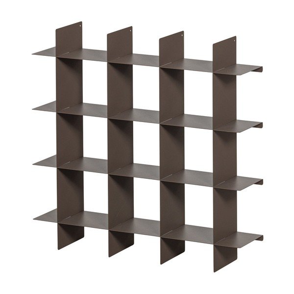 Smeđa metalna polica s više razina 60 cm Brik – WOOOD