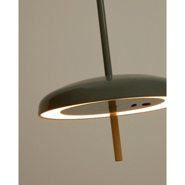 Svijetlo zelena LED stropna svjetiljka s mogućnosti zatamnjivanja s metalnim sjenilom ø 16 cm Porte – Kave Home-image-1