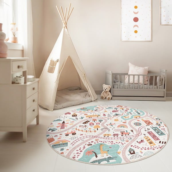 Periv dječji tepih za igru ø100 cm Furry World – Mila Home-image-2