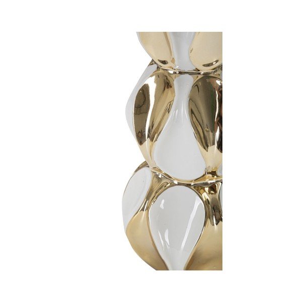 Bijela/u zlatnoj boji stolna lampa keramička s tekstilnim sjenilom (visina 46 cm) Glam Balls – Mauro Ferretti-image-2