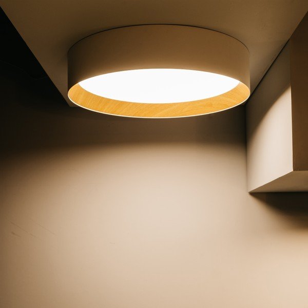 Krem LED stropna svjetiljka ø 45 cm – SULION-image-1