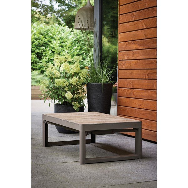 Vrtni stolić za kavu u dekoru oraha 71,5x116 cm Lyon – Keter-image-1