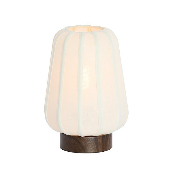 Bijela metalna stolna lampa s tekstilnim sjenilom (visina 29 cm) Bibia – Light & Living-image-2