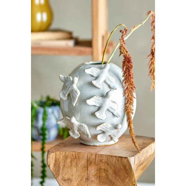 Krem vaza od kamenine (visina 25 cm) Abira – Bloomingville-image-1