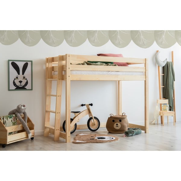 Povišeni dječji krevet od borovine 70x160 cm CLPBA - Adeko-image-1