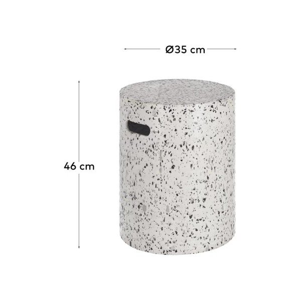 Betonski pomoćni stolić Kave Home Jenell, ⌀ 35 cm-image-4