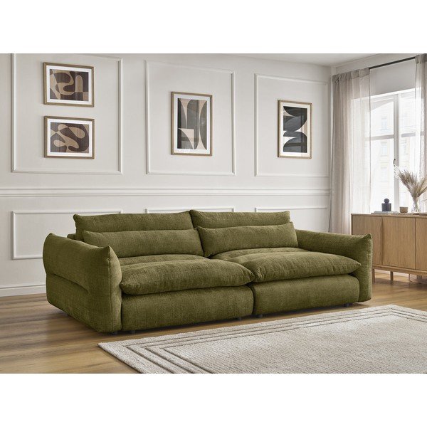 Zelena sofa od šenila 276 cm Neil – Bobochic Paris-image-1